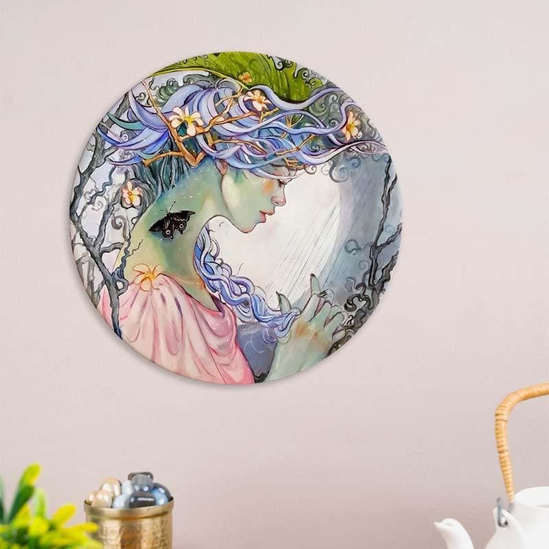 Buy The Winter Lady Decorative Plate Wall Plates from Vaaree