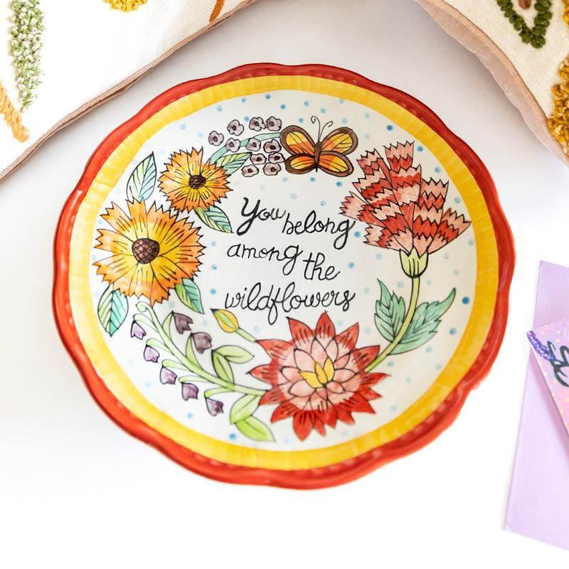 Buy You Belong Among The Wildflowers Wall Plate Wall Plates from Vaaree