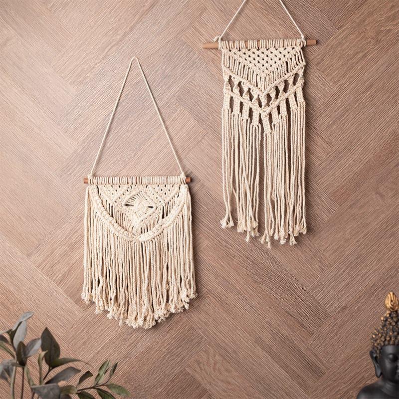 Buy Hedy Macrame Wall Accent - Set Of Two Wall Tapestry from Vaaree