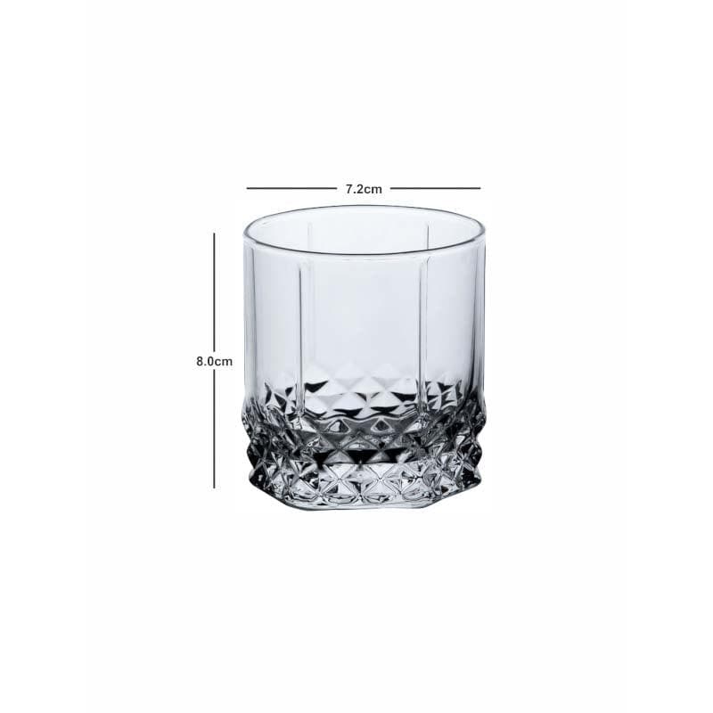 Scotch & Whiskey Glasses - Cassey Decorative Tumbler (250 ML) - Set Of Six