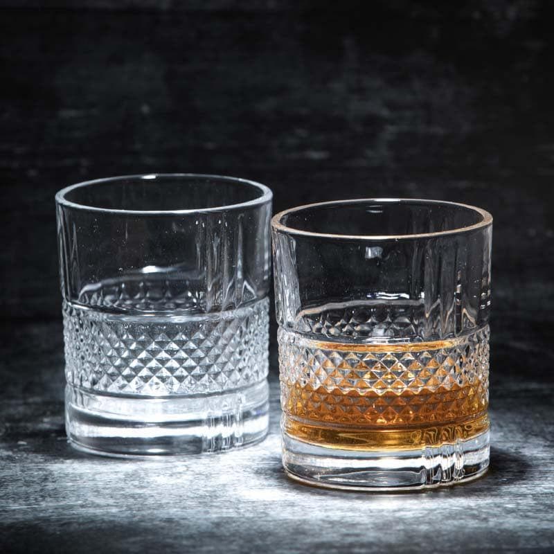 Buy Cassey Glass Tumbler (280 ML) - Set Of Six Scotch & Whiskey Glasses from Vaaree