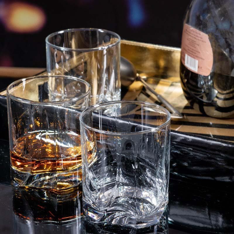 Buy Karat Square Tumbler - 370 ML Scotch & Whiskey Glasses from Vaaree