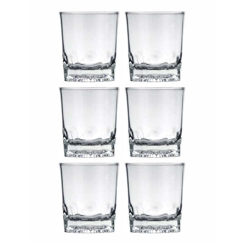 Buy Mombic Glass Tumbler (260 ML) - Set Of Six Scotch & Whiskey Glasses from Vaaree