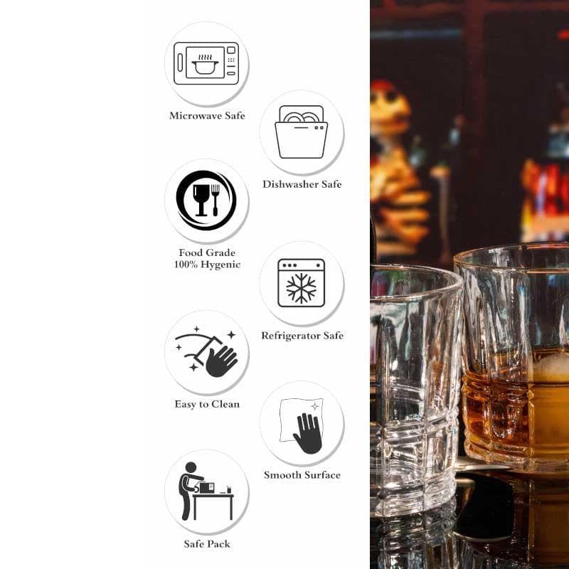 Buy Riverpoo Whiskey Glass (310 ML) - Set Of Six Scotch & Whiskey Glasses from Vaaree