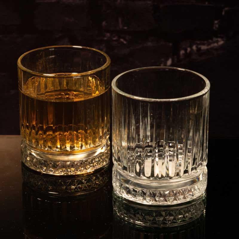 Scotch & Whiskey Glasses - Texos Glass Tumbler (210 ML) - Set Of Four