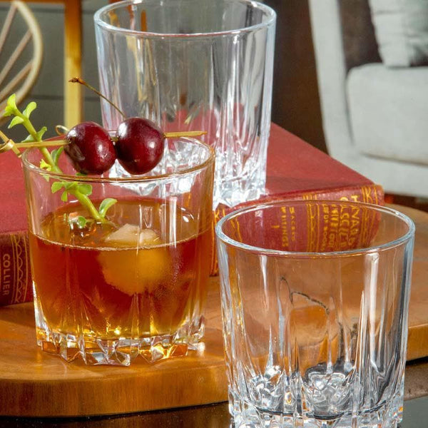 Buy Tiyna Short Glass Tumbler (300 ML) - Set Of Six Scotch & Whiskey Glasses from Vaaree