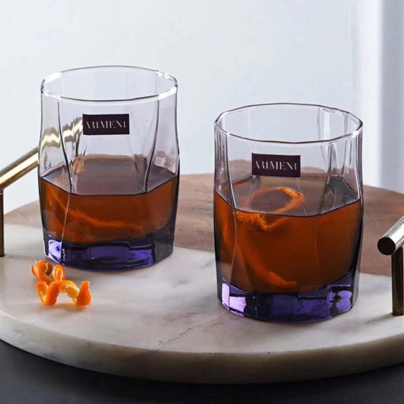 Buy Asscher Glass (300 ml ) - Set Of Four Scotch & Whiskey Glasses from Vaaree