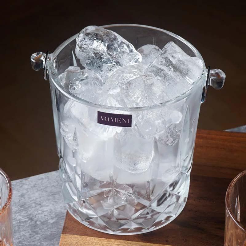 Scotch & Whiskey Glasses - Ballantys Ice Bucket & Whiskey Glass (360 ml) - Set Of Six