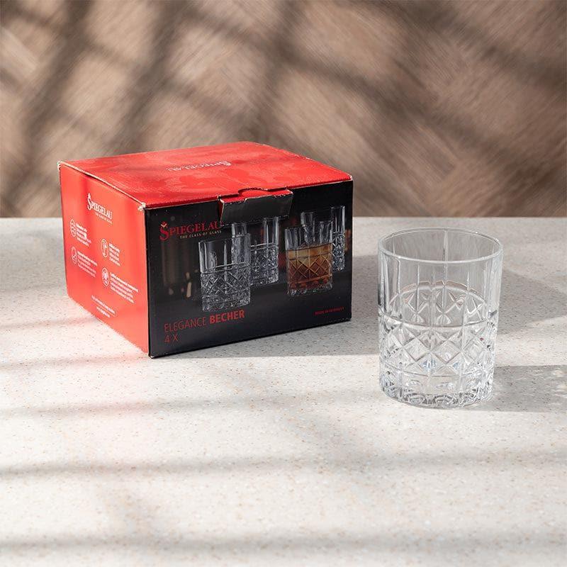 Buy Spiegelau Elegance Tumbler (345 ml) - Set of Four Scotch & Whiskey Glasses from Vaaree