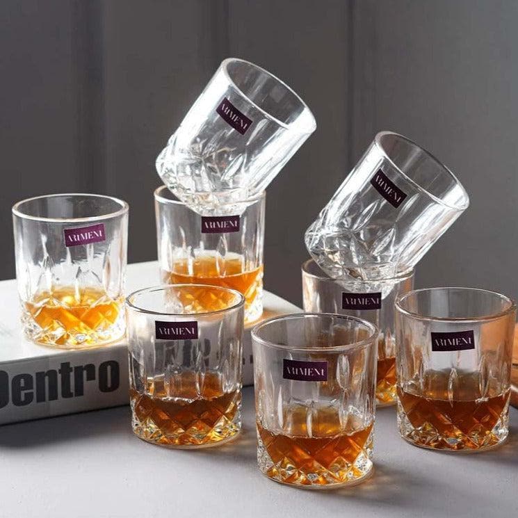 Buy Luxuriate Whiskey Glass (300 ml ) - Set Of Eight Scotch & Whiskey Glasses from Vaaree