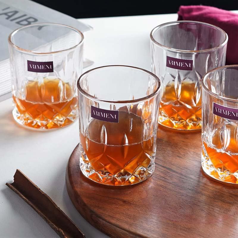 Buy Whiskey Glasses - Luxuriate Whiskey Glass - Set Of Eight at Vaaree online