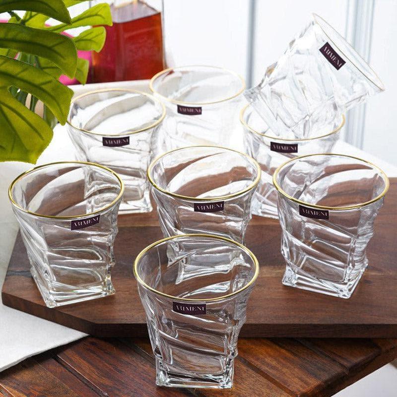 Buy Passion Swirl Glass (320 ml) - Set of Four Scotch & Whiskey Glasses from Vaaree