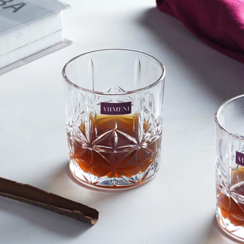 Buy Preta Whiskey Glass (300 ml ) - Set Of Four Scotch & Whiskey Glasses from Vaaree