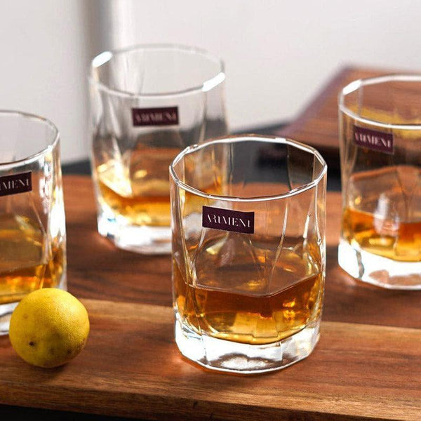 Scotch & Whiskey Glasses - Radiant Ridge Glass (310 ml) - Set Of Four