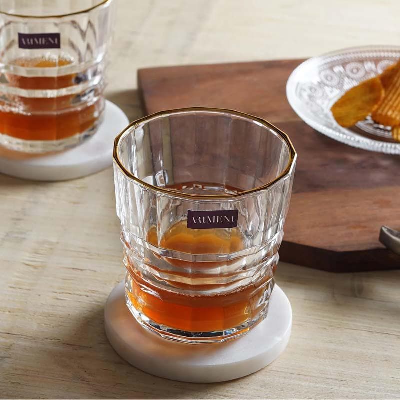 Buy Streetwalk Whiskey Glass (300 ml ) - Set Of Four Scotch & Whiskey Glasses from Vaaree