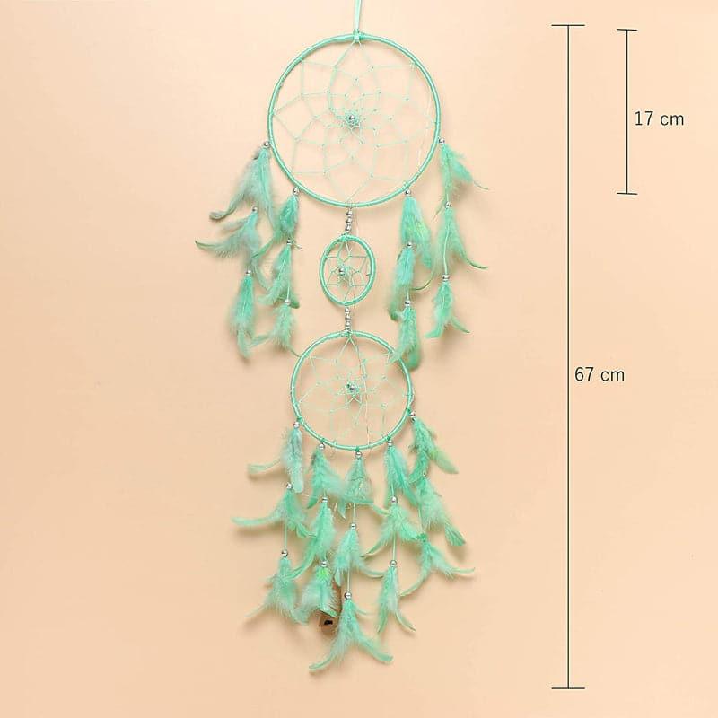 Windchimes & Dreamcatchers - Amazo Feather Dreamcatcher With Light - Aqua