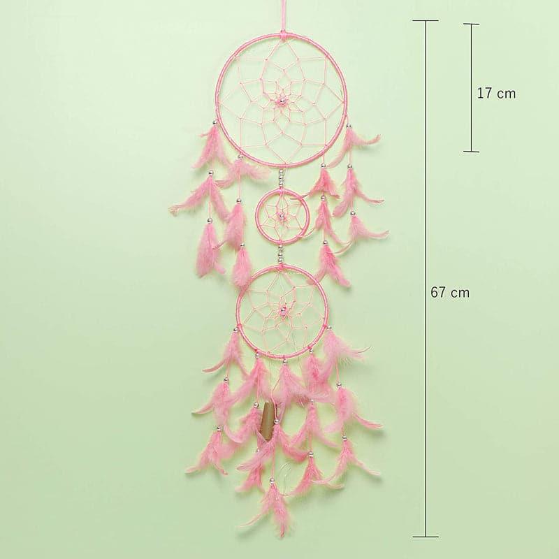 Windchimes & Dreamcatchers - Amazo Feather Dreamcatcher With Light - Pink