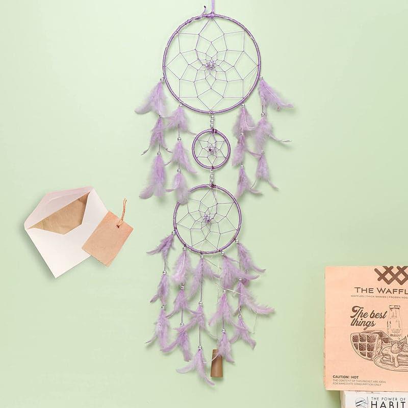 Windchimes & Dreamcatchers - Amazo Feather Dreamcatcher With Light - Purple