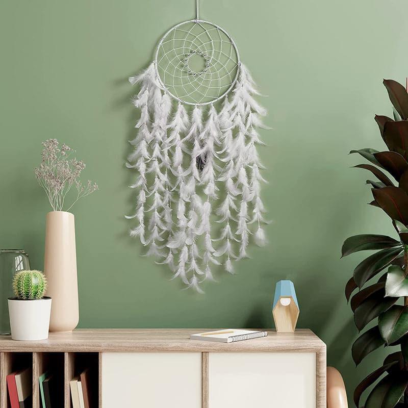 Windchimes & Dreamcatchers - Feather Cascade Dreamcatcher With Light