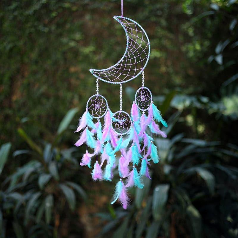 Buy Luna Beam Dreamcatcher With Light - Aqua & Purple Dreamcatchers from Vaaree