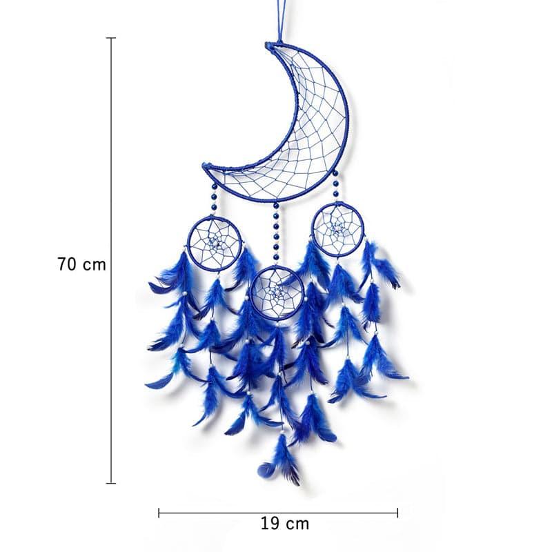 Windchimes & Dreamcatchers - Luna Beam Dreamcatcher With Light - Dark Blue