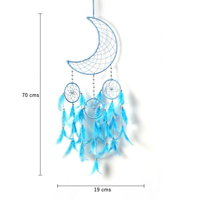 Windchimes & Dreamcatchers - Luna Beam Dreamcatcher With Light - Light Blue