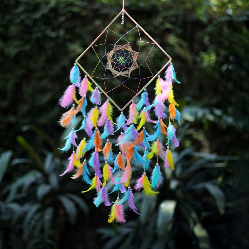 Buy Rhombus Loom Rainbow Dreamcatcher With Light Dreamcatchers from Vaaree