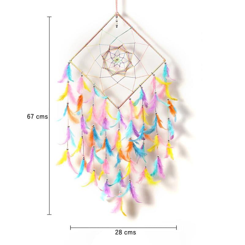 Windchimes & Dreamcatchers - Rhombus Loom Rainbow Dreamcatcher With Light