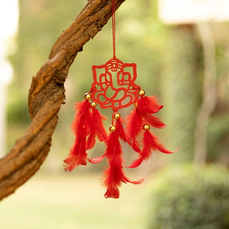 Buy Vinayaka Boon Dreamcatcher - Red Dreamcatchers from Vaaree