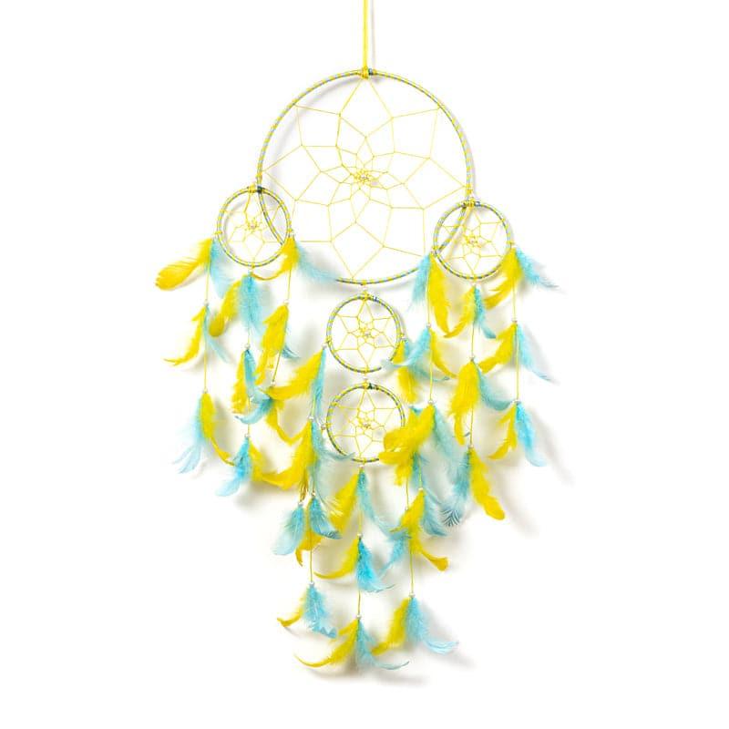 Buy Zen Energy Dreamcatcher - Yellow & Blue Dreamcatchers from Vaaree