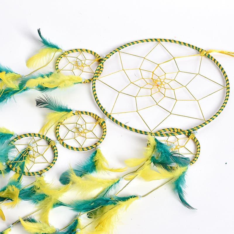 Buy Zen Energy Dreamcatcher - Yellow & Green Dreamcatchers from Vaaree