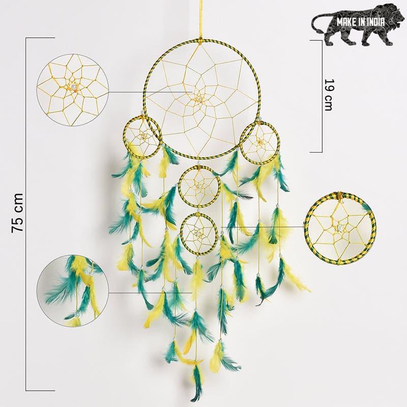 Buy Zen Energy Dreamcatcher - Yellow & Green Dreamcatchers from Vaaree