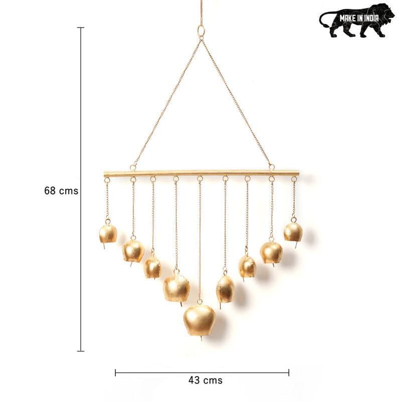 Buy Metal Golden Hanging Bells Windchimes from Vaaree