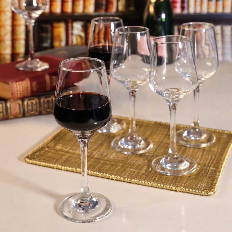 Buy Bruzzo Wine Glass (230 ml ) - Set Of Six Wine & Champagne Glasses from Vaaree