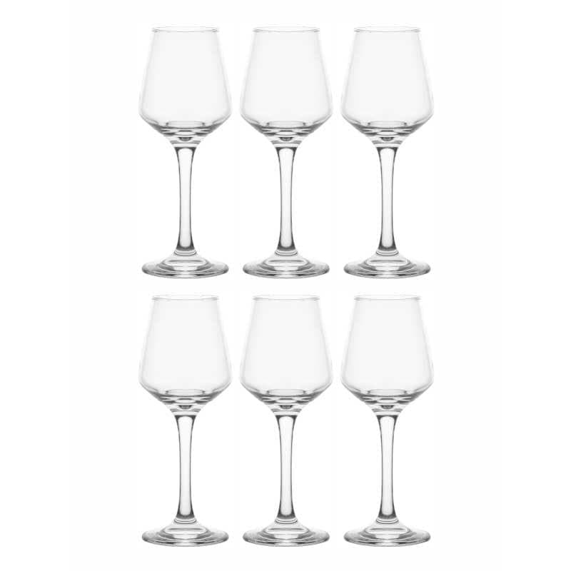 Buy Bruzzo Wine Glass (230 ml ) - Set Of Six Wine & Champagne Glasses from Vaaree