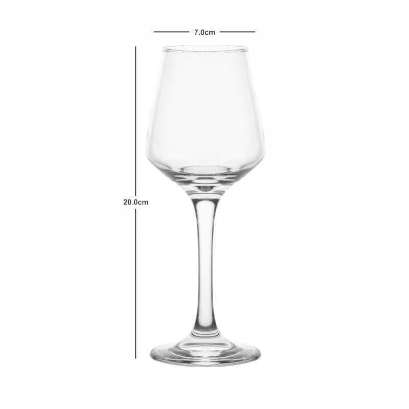 Buy Bruzzo Wine Glass (230 ml ) - Set Of Six Wine & Champagne Glasses from Vaaree