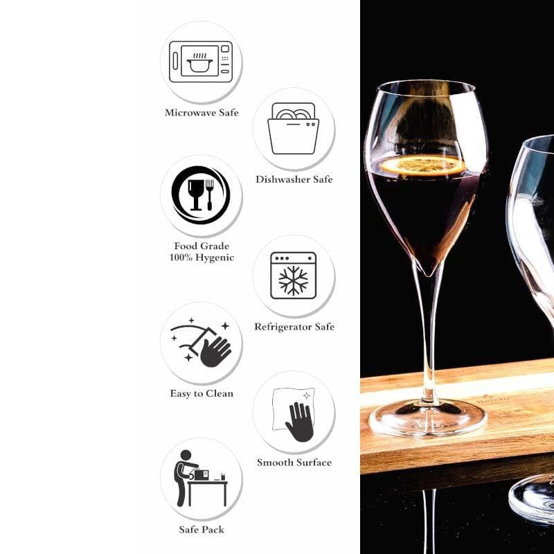 Buy Maeve Wine Stem Glass (445 ML) - Set Of Six Wine & Champagne Glasses from Vaaree