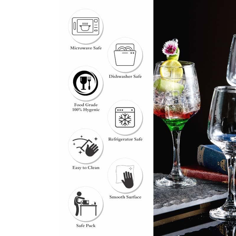 Buy Patricia Wine Stem Glass (290 ML) - Set Of Six Wine & Champagne Glasses from Vaaree