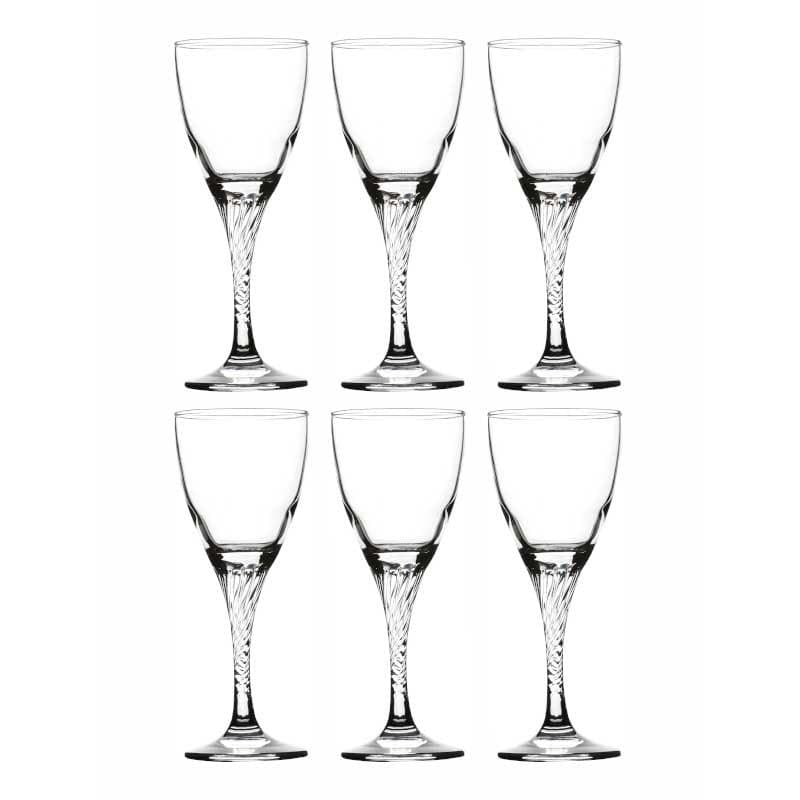 Buy Twix Wine Glass (180 ml ) - Set Of Six Wine & Champagne Glasses from Vaaree