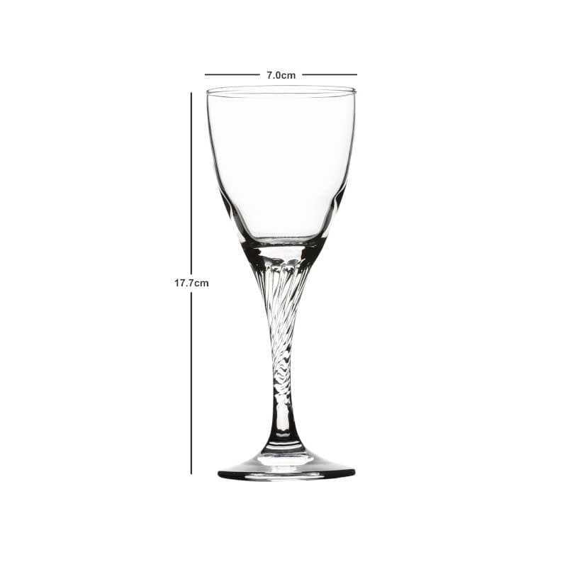 Buy Twix Wine Glass (180 ml ) - Set Of Six Wine & Champagne Glasses from Vaaree