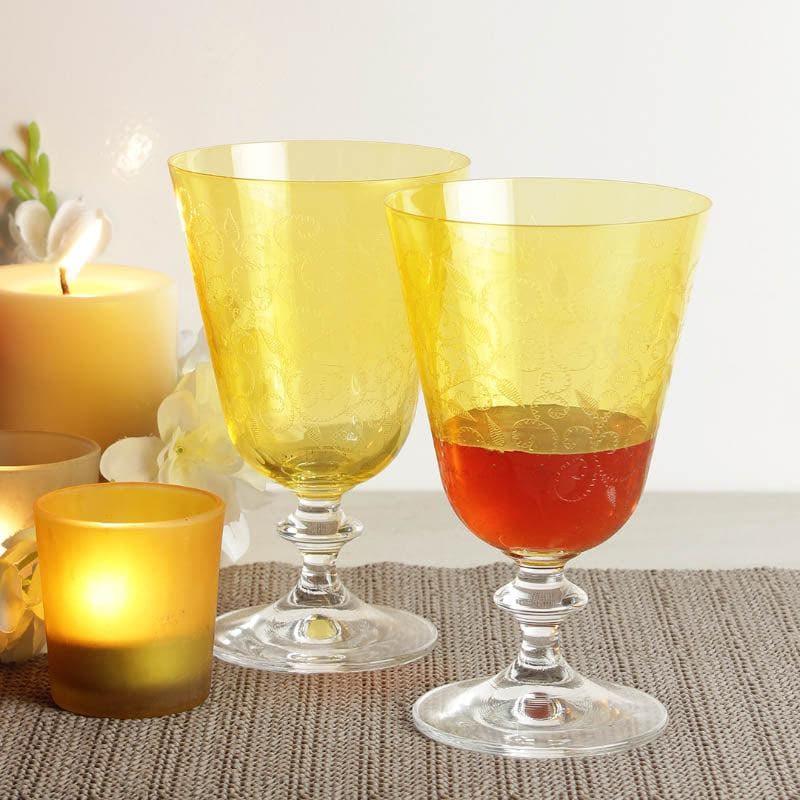 Buy Wine Glasses - Olivia Crystal Wine Glass (350 ML) - Set Of Six at Vaaree online