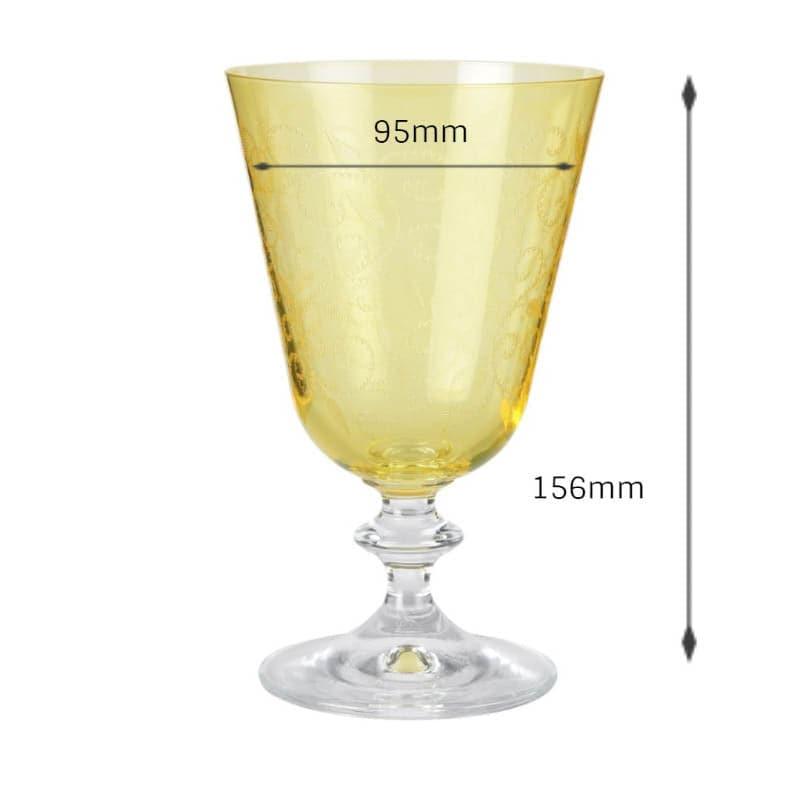 Buy Olivia Crystal Wine Glass (350 ML) - Set Of Six Wine & Champagne Glasses from Vaaree