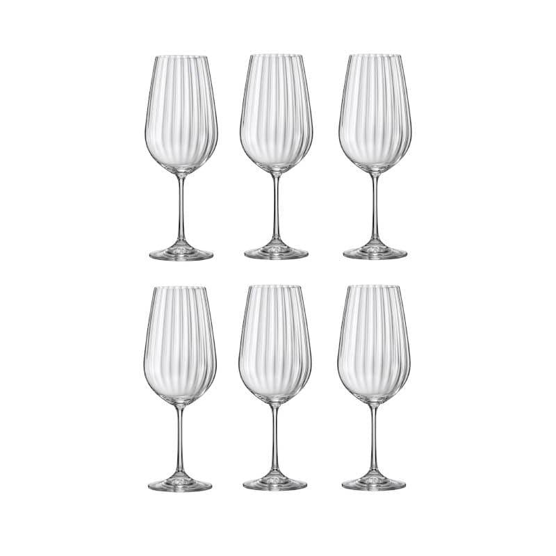 Buy Wine Glasses - Stella Crystal Wine Glass (550 ML) - Set Of Six at Vaaree online