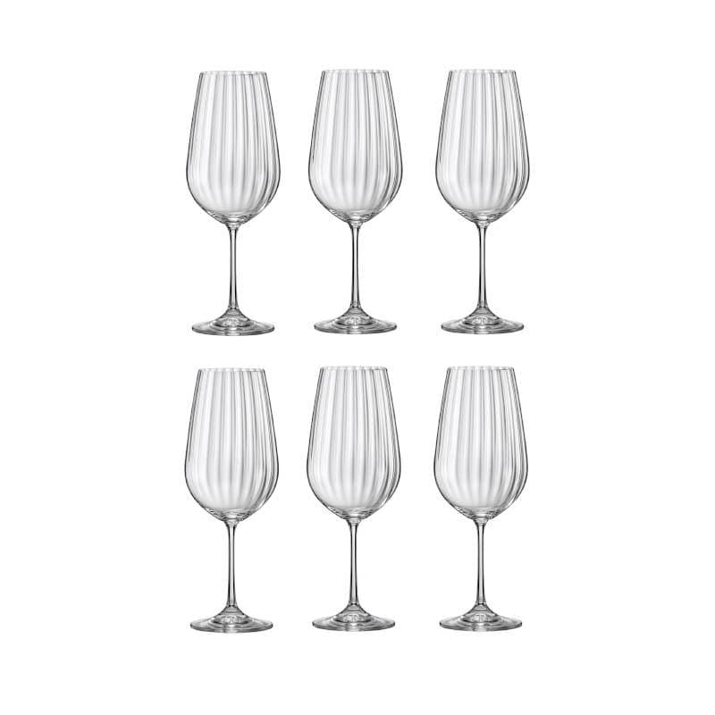 Buy Stella Crystal Wine Glass (550 ML) - Set Of Six Wine & Champagne Glasses from Vaaree