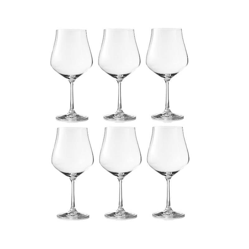 Buy Wine Glasses - Stella Crystal Wine Glass (600 ML) - Set Of Six at Vaaree online