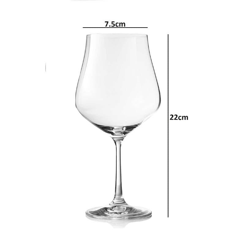 Buy Wine Glasses - Stella Crystal Wine Glass (600 ML) - Set Of Six at Vaaree online