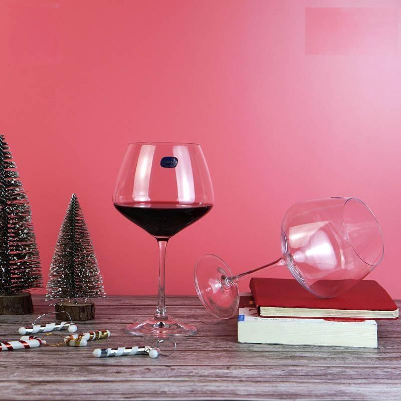 Buy Wine Glasses - Stella Crystal Wine Goblet Glass (580 ML) - Set Of Six at Vaaree online