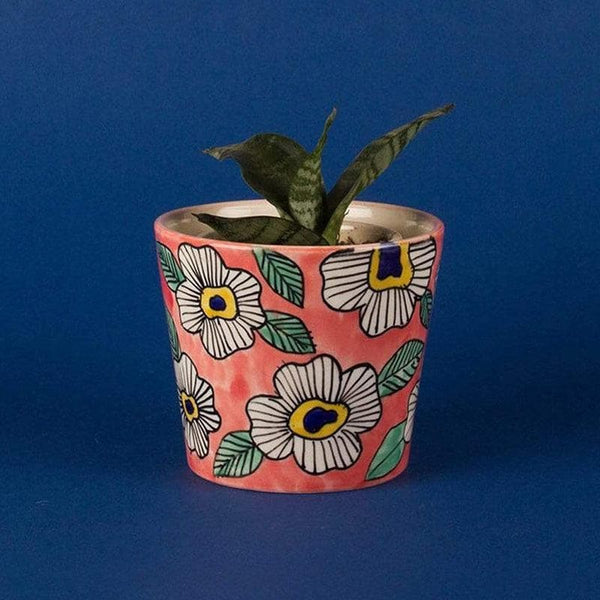 Buy Crazy Florals Ceramic Planter Online in India | Pots & Planters on Vaaree