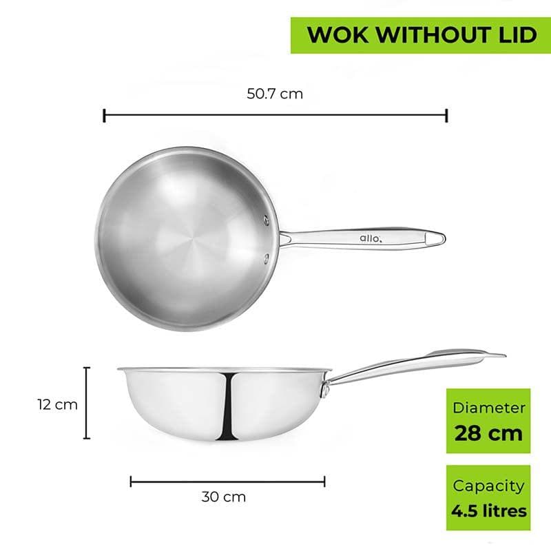 Wok - Allo Innoware Induction Safe Wok - 4500 ML/11 Inches