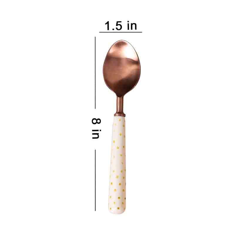 Buy Polka Play Spoons (Copper) - Set Of Four at Vaaree online | Beautiful Cutlery Set to choose from